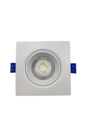Lámpara Wellmax Spot Cuadrada 7W Led Samsung para Embutir 100 240V Diametro 9.5" 9.5 Luz Fria 25.000 Horas